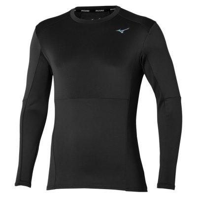 Camisa Mizuno Thermal Charge Breath Thermo Longsleeve Hombre Negros - Chile M456QYZESD